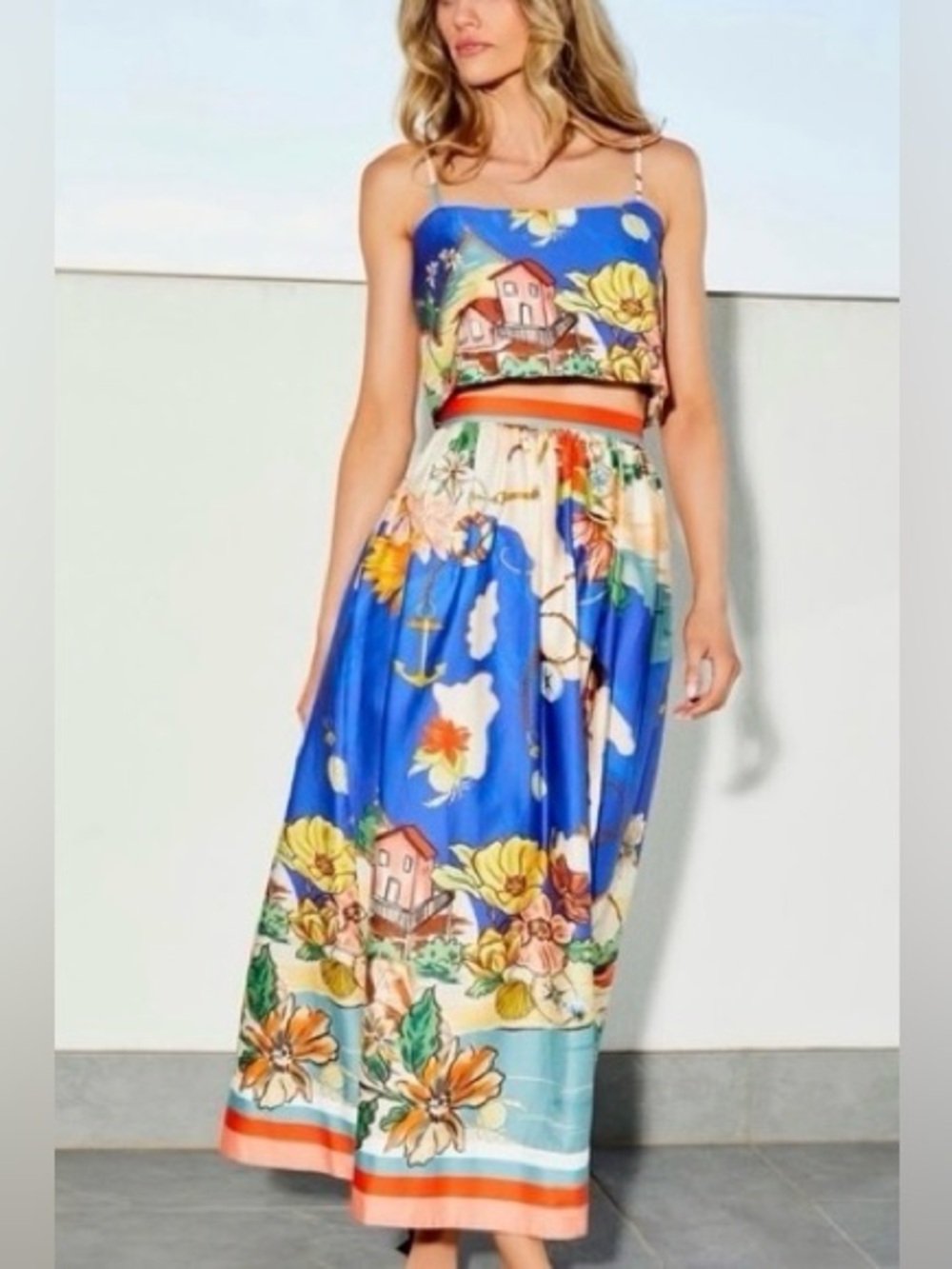 Antonio Melani Callista Ocean Set with Maxi Skirt & Top size 8